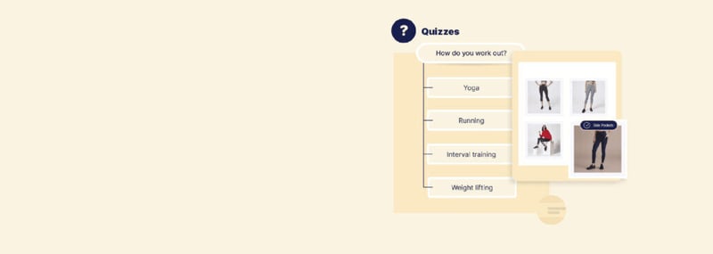 Example fitness quiz graphic