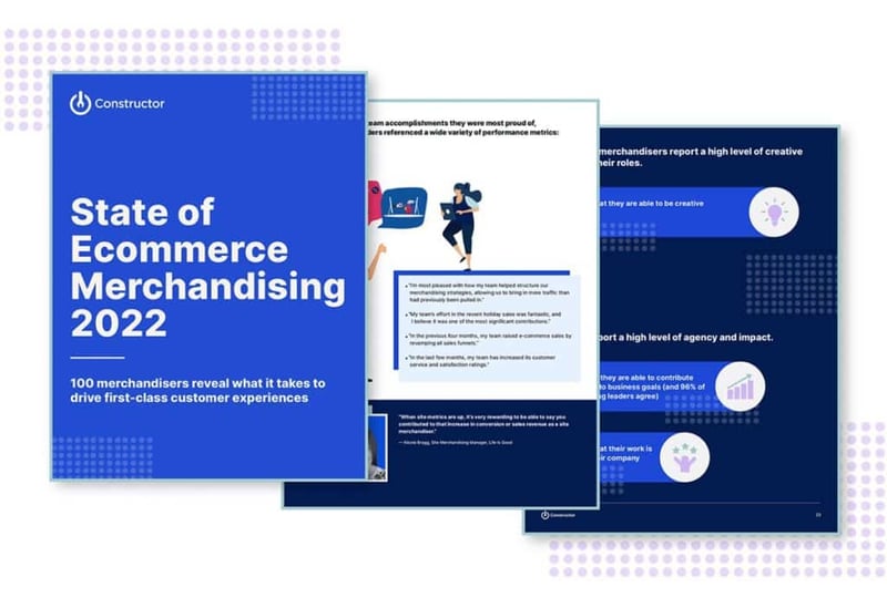 Constructor State of Ecommerce Merchandising report banner