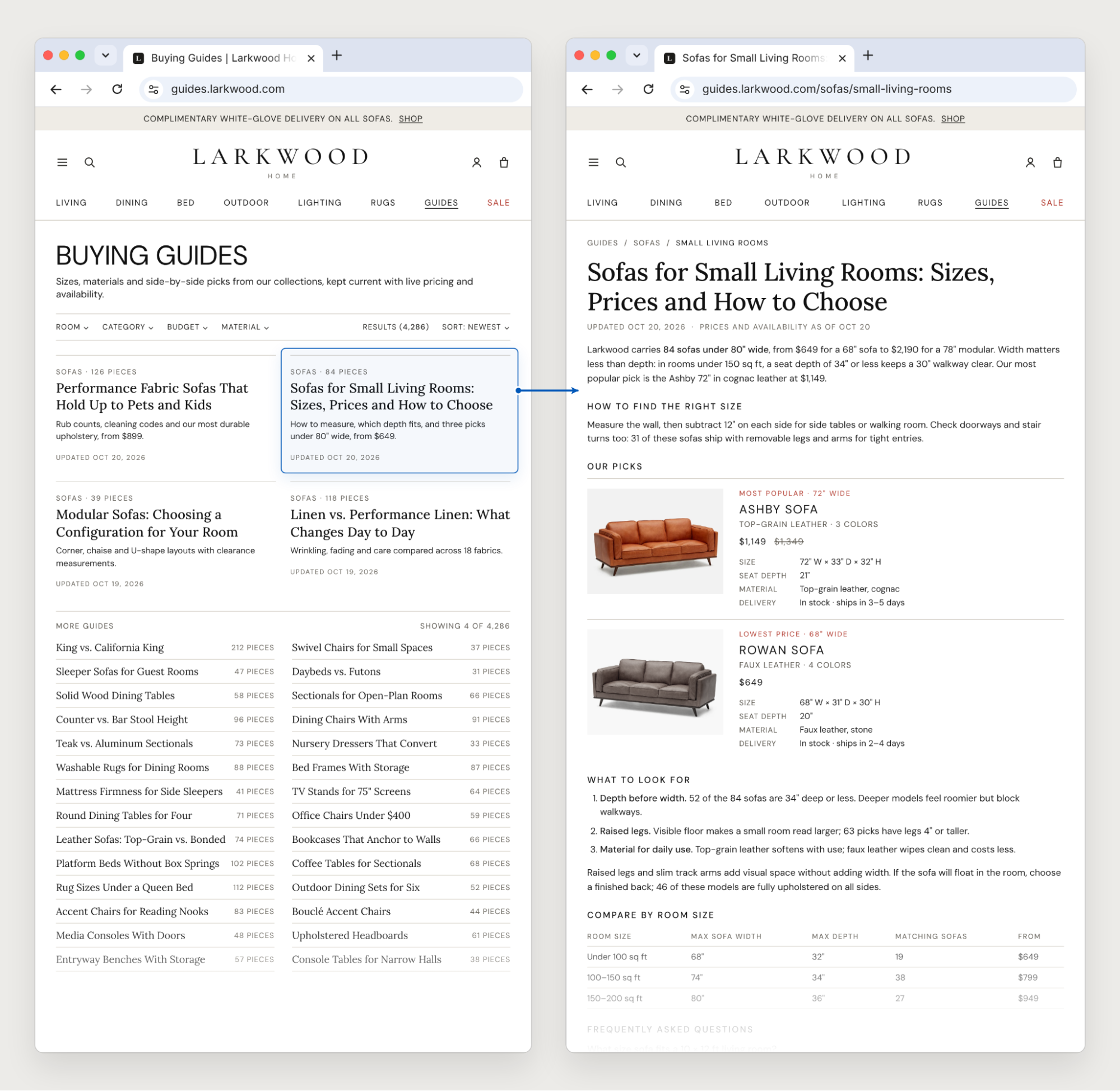 UI Generating content at scale in AEO tool