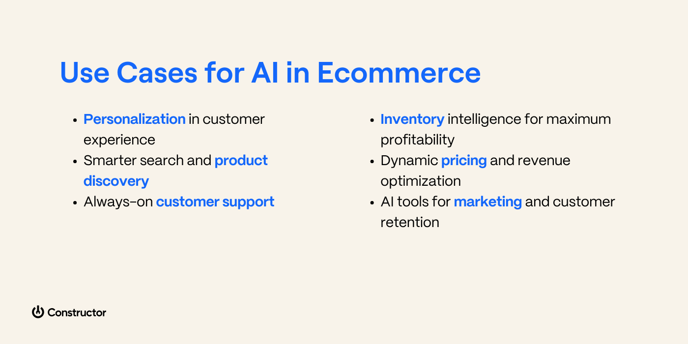 ai in ecommerce use cases