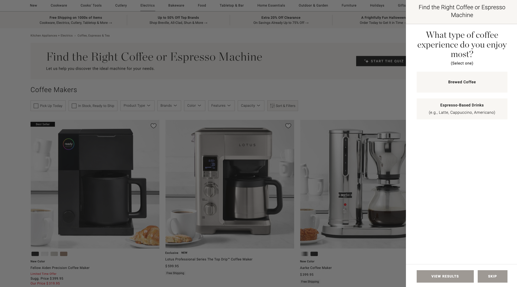 ai shopping agent coffee maker
