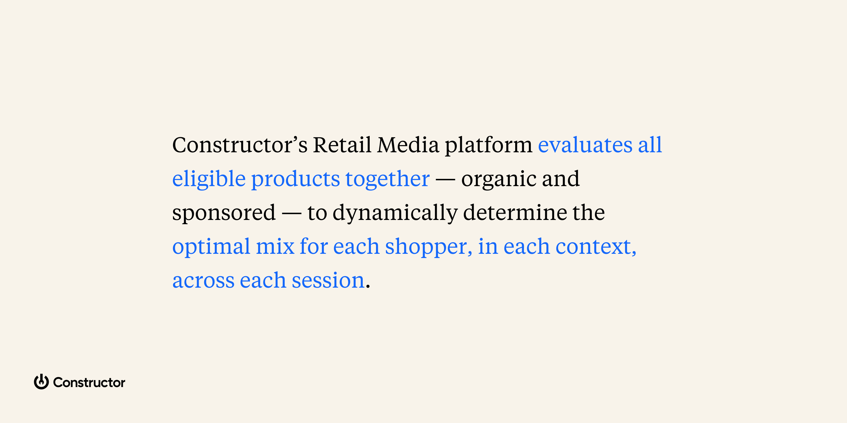 constructor's retail media platform