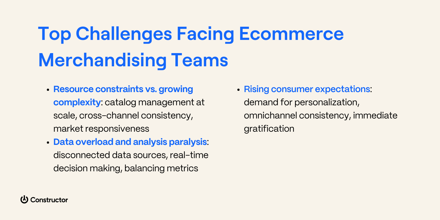 ecommerce merchandising team challenges