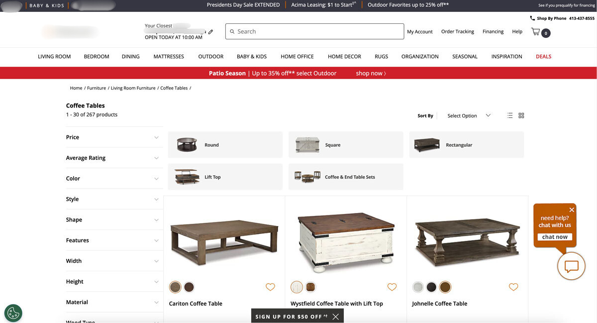 furniture-store-Coffee-Table-category