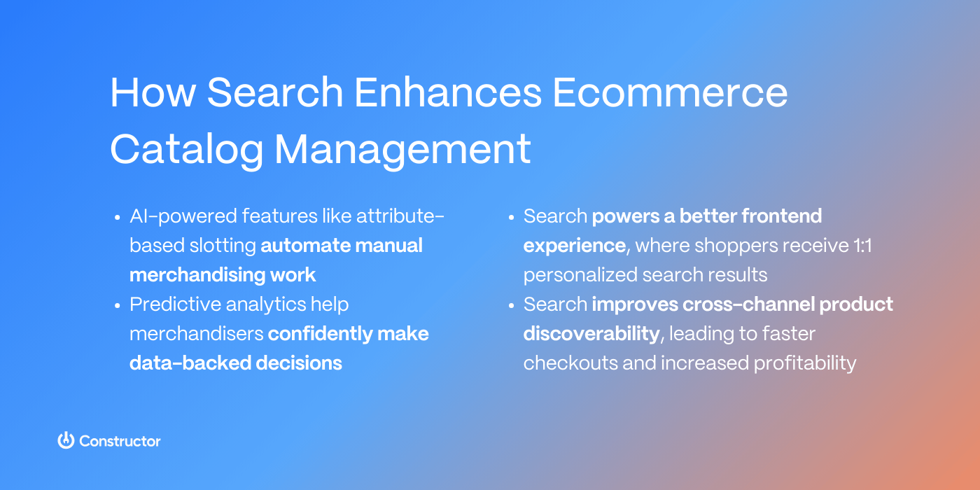 how search enhances ecommerce catalog management