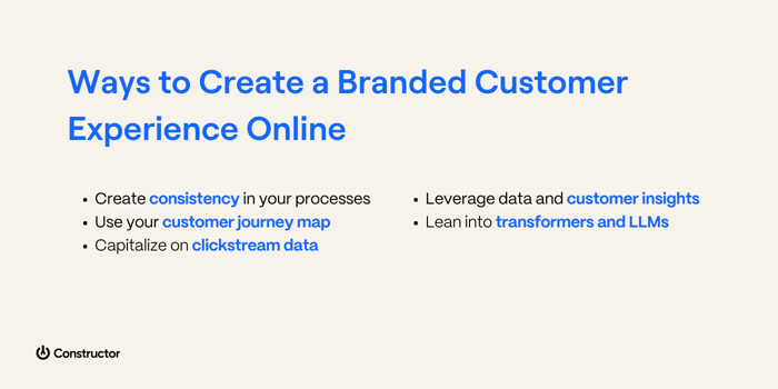 how to create online branded customer experience