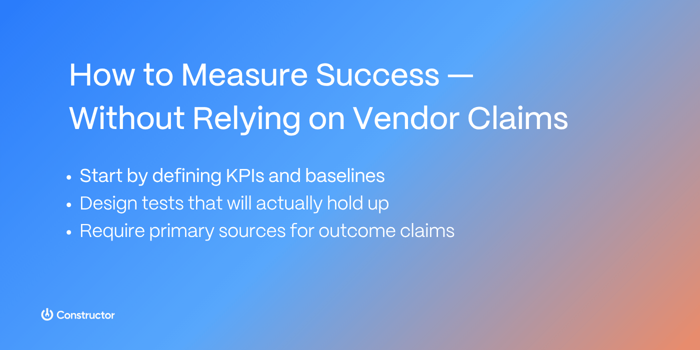 measuring success without vendor claims