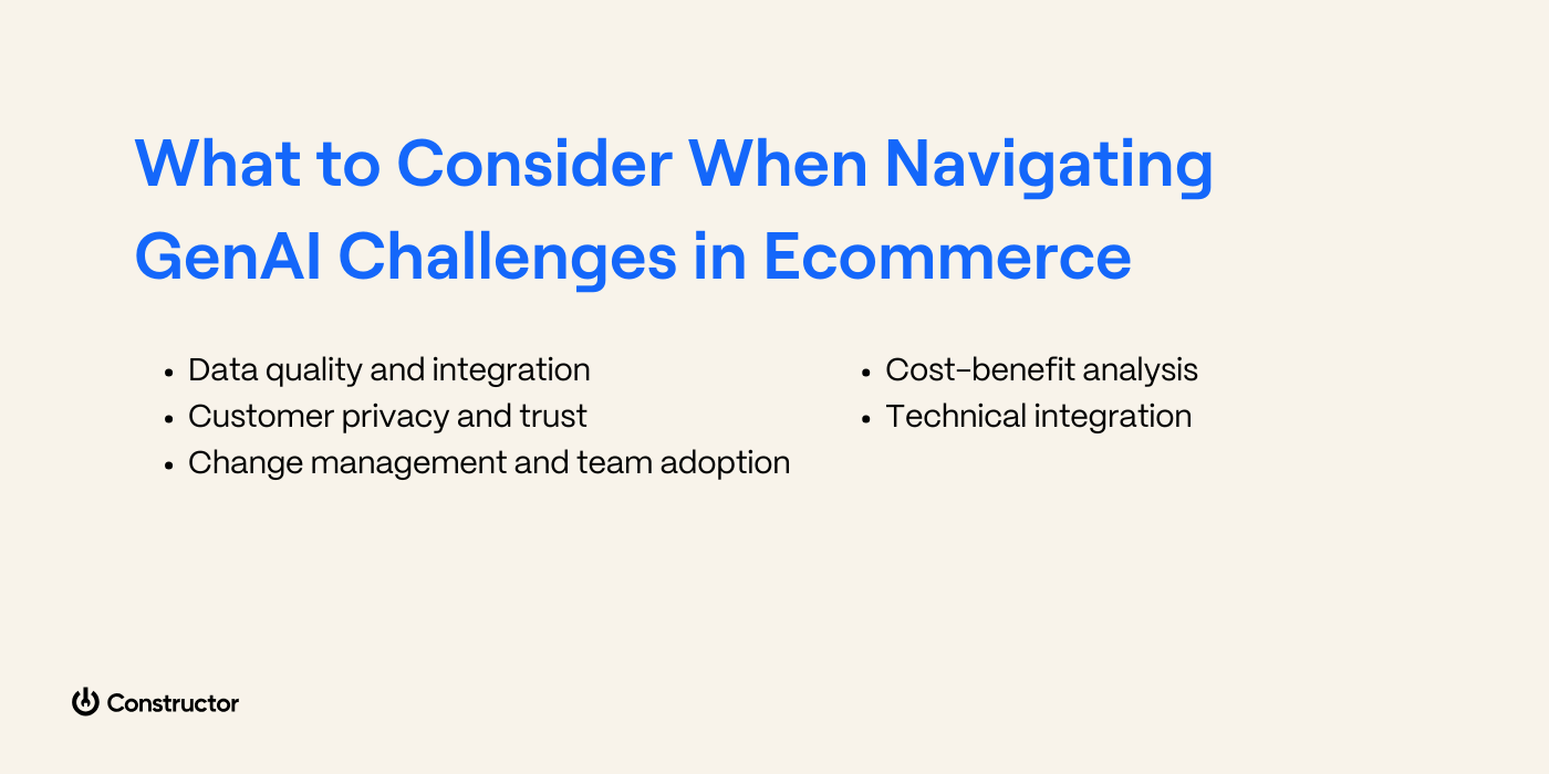 navigating challenges generative ai in ecommerce