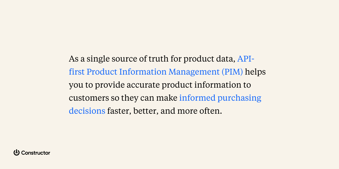 product information management constructor partner