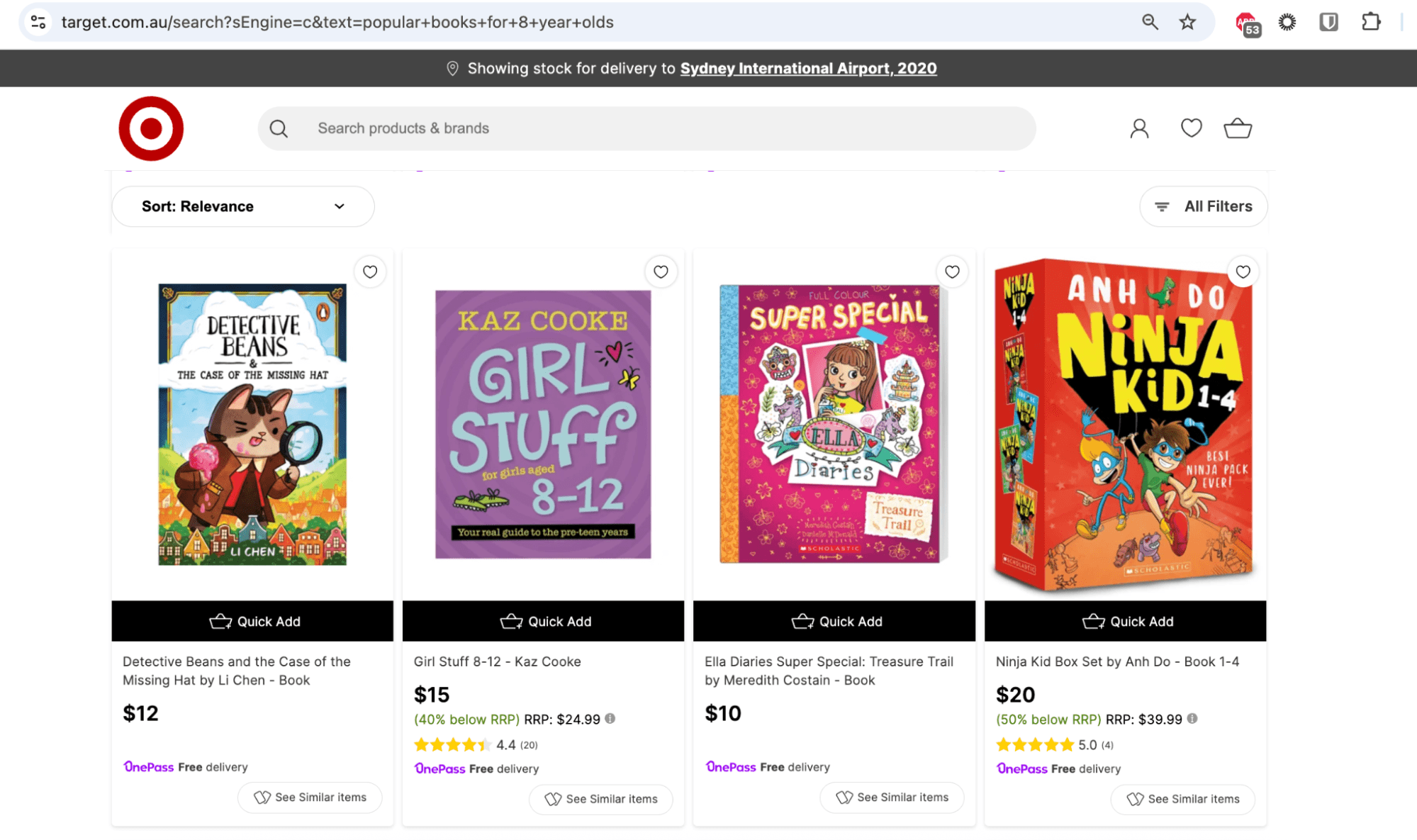 target australia childrens books