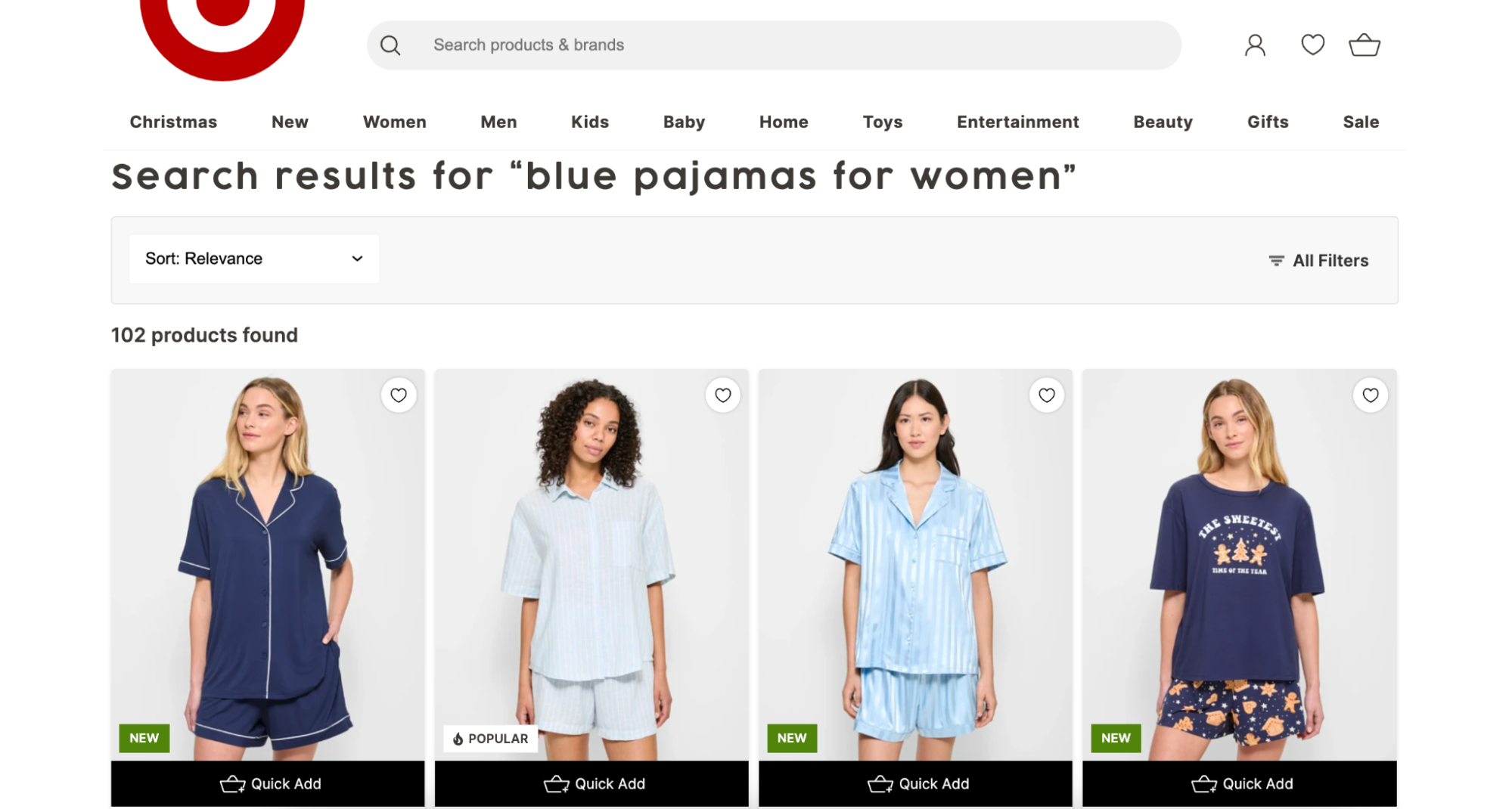 target australia blue pajamas for women