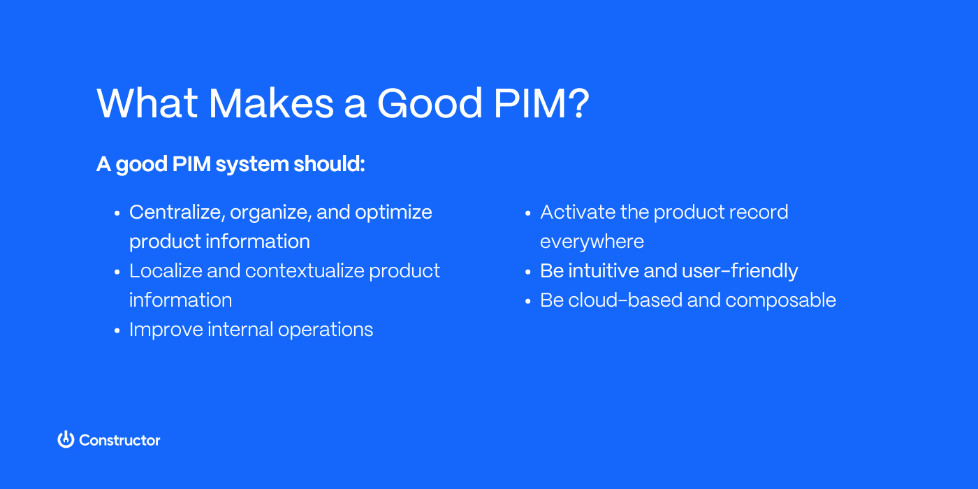 what makes a good pim system