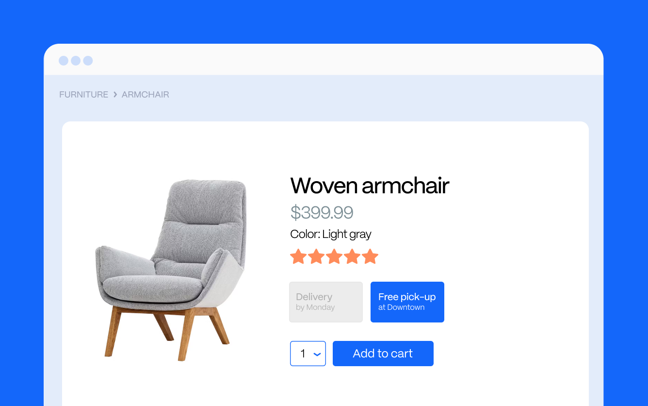 regional capabilities for online furniture and home goods stores